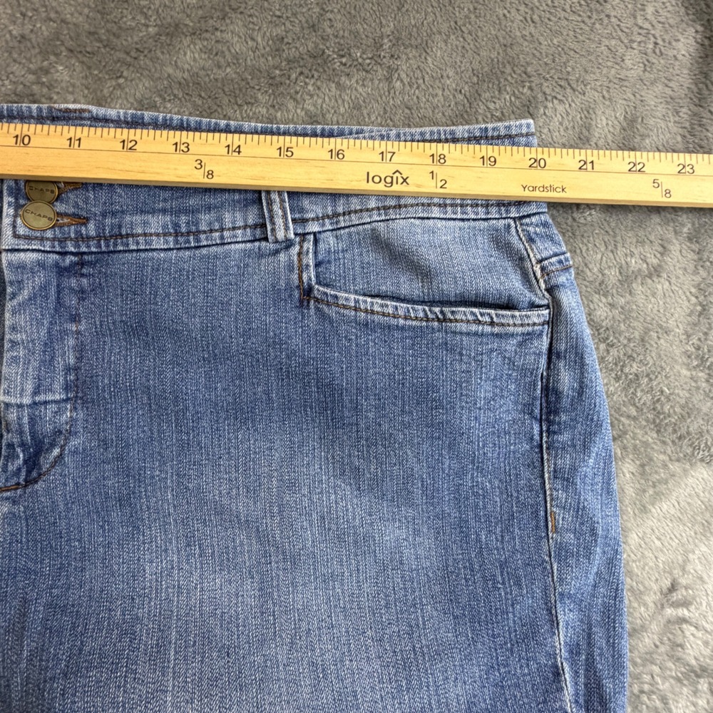 Chaps Womens 18W Denim Capri Jeans Blue Stretch Cropped Pants‎ Light Wash 158 - Picture 6 of 8